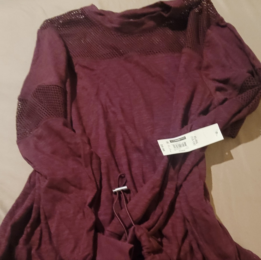 No boundaries, xl, womens, burgundy, long sleeve